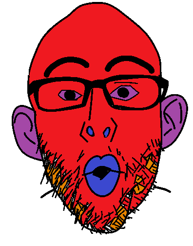 animated colorful ear glasses hue_shift open_mouth soyjak stubble thick_eyebrows variant:nojak // 396x504 // 316.1KB
