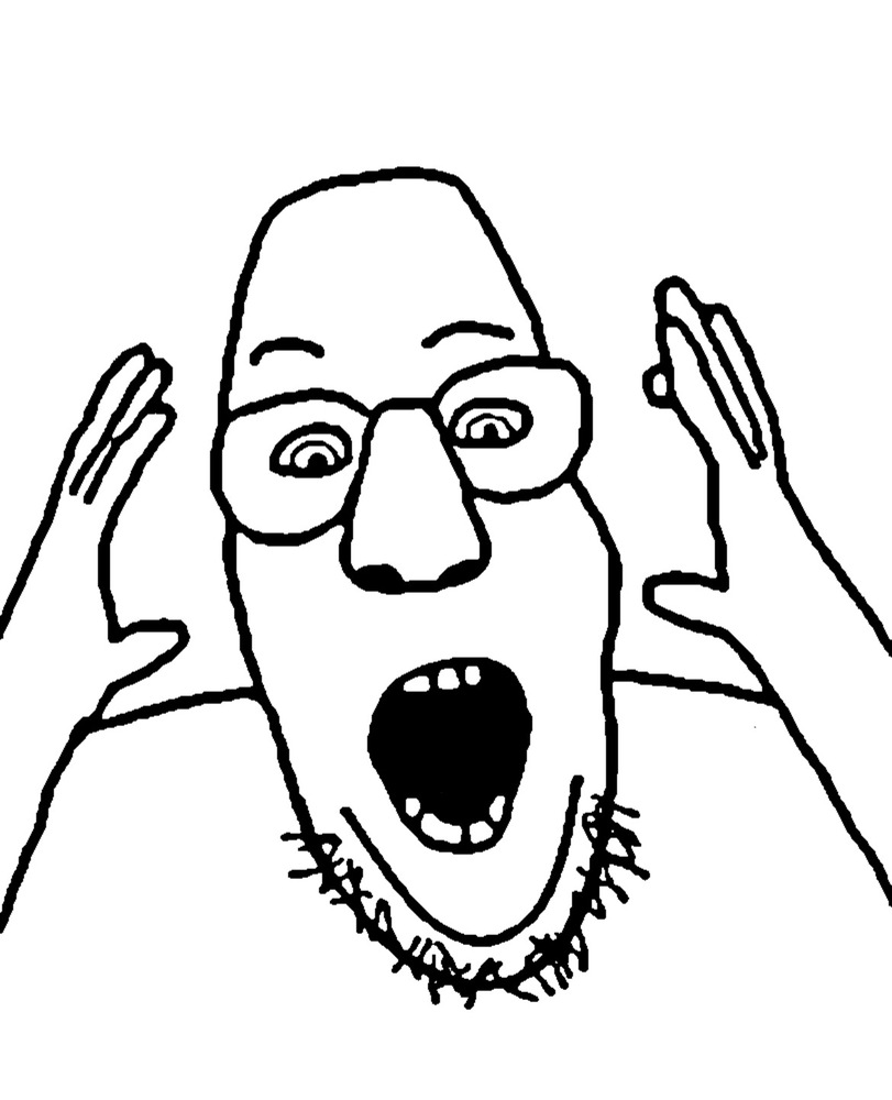 alternate animated evolution glasses hand hands_up open_mouth soyjak stubble variant:ppp // 811x1000 // 327.3KB