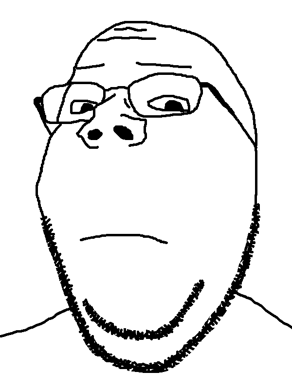 animated closed_mouth colorful concerned frown glasses paint paint_roller smile soyjak stubble subvariant:wholesome_soyjak transformation variant:gapejak // 600x800 // 2.1MB