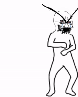 animated beard crying dance glasses open_mouth red_eyes selfish_little_fuck variant:soyak // 270x335 // 90.3KB