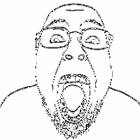 3dgifmaker animated content_aware glasses open_mouth soyjak stubble variant:bernd // 200x200 // 823.0KB
