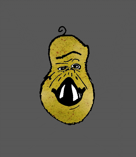 animated baby deformed food fruit mustache pear smile soyjak strobe subvariant:jacobson variant:a24_slowburn_soyjak // 579x670 // 169.7KB