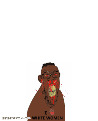 afro animated black blood ext=gif i_heart nosebleed poyopoyo seethe subvariant:feralrage variant:feraljak white woman zoomzoom // 325x400 // 742.1KB