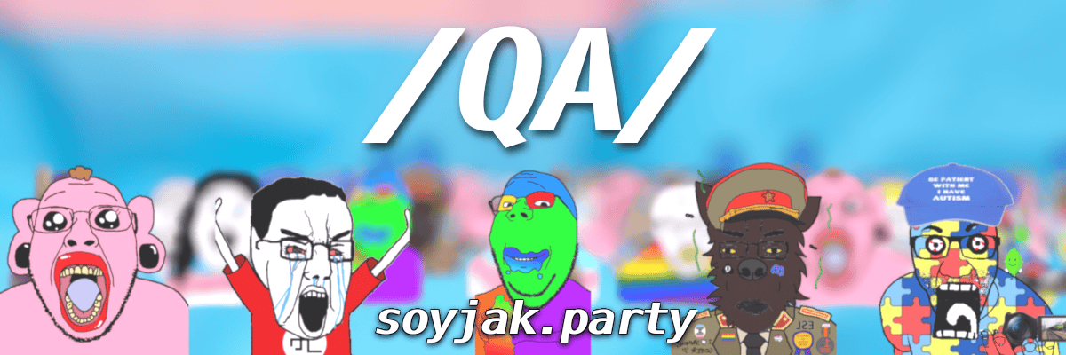 ack ack! angry animated autism award bald battle_for_dream_island bfdi blue_hat brown_skin camera clenched_teeth clothes crying discord distorted ext=gif faggot flag:gay_pride_flag flag:lgbt_pride_flag flag:nazi_germany flag:transgender_pride_flag ftm furry gay glasses hair hat holding_object lipstick meta:banner meta:banner_contest_2025 meta:not_oc military_cap military_hat military_uniform mouth_open moving multiple_soyjaks nas:gigachad nazism open_mouth please_be_paitent_i_have_autism pooner qa_(soyjak_party) rope seething shocked soviet_army_uniform soyjak_party soyjak_st subvariant:chudplier subvariant:wholesome_soyjak suicide text train tranny trend:colorjak trend:slopjak troon troonslop variant:alicia variant:bernd variant:chudjak variant:el_perro_rabioso variant:feraljak variant:gapejak variant:markiplier_soyjak white_text // 1200x400 // 15.7MB