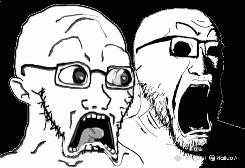 'p 2soyjaks beard book ear gigger glasses grayscale hailuo_ai irl meta:ai_generated meta:bait meta:leaky meta:not_oc muscles nas:gigachad neck nose open_mouth p reading scream shocked stubble subvariant:doctos teeth text tongue variant:darkiplier variant:soyak // 800x547 // 4.0MB