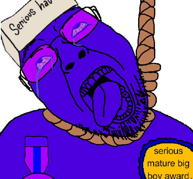 artist:taceboi23 crying ext=gif fmm fond_my_mind hanging medal mike mikebait nufond series:fmmjaks serious_hat serious_mature_big_boy spin spinning tongue variant:bernd // 640x593 // 124.8KB