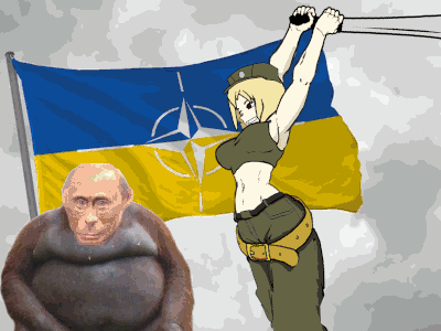 animated arm azov_battalion bloodshot_eyes clothes country crying dead flag glasses hair hanging jacket judaism leg monkey_putin mustache oink open_mouth rope russo_ukrainian_war soyjak stubble thumbnail_bait tongue ukraine variant:bernd vladimir_putin // 400x300 // 3.7MB