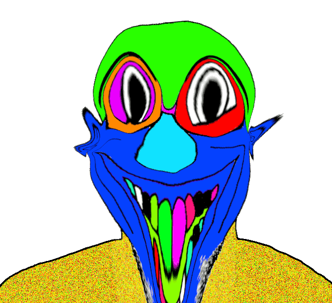 animated colorful deformed ear grin jerma985 nightmare_fuel open_mouth soyjak stubble variant:susjak // 680x620 // 334.3KB