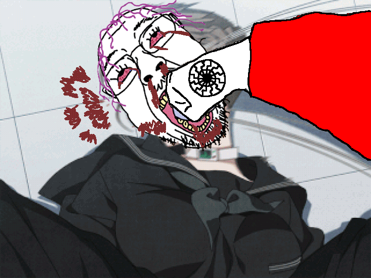 animated anime blood bloodshot_eyes chud clothes euphoria ext=gif glasses hand open_mouth punch sonnenrad tranny variant:bernd // 733x550 // 242.4KB