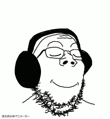animated barneyfag don_turtelli glasses headphones smile soyjak stubble variant:gapejak // 373x400 // 336.2KB