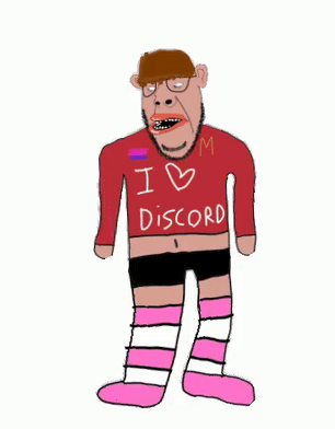 amerimutt bisexual brown_hair brown_skin clothes dance discord ear flag flag:bisexual_pride_flag full_body glasses i_love mcdonalds meta:tagme open_mouth pride_flag sock stubble variant:cobson // 306x392 // 1.9MB