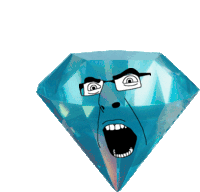 blue crystal diamond eyes gem glasses glistening mouth_open rock shiny spinning teeth variant:cobson // 200x192 // 248.4KB