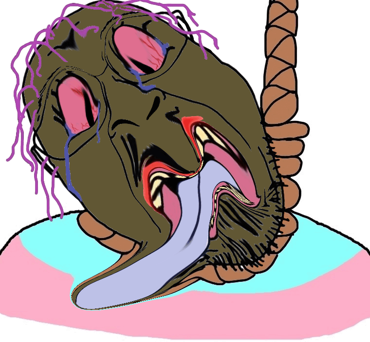 animated brown_troonjak chud_(boorufag) chud_(soybooru) cross_eyed gawd_teer_woahjack god_tier_wojack meta:op_took_a_selfie_of_xerself shitskin slopjak spin tranny variant:bernd // 760x704 // 381.7KB