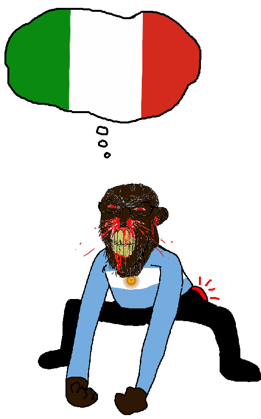 angry animated argentina blood bloodshot_eyes butthurt chimpout clenched_teeth dance ear flag glasses hand italy leg malding monkey_dance nosebleed obsessed obsession red_eyes rent_free shitgentina soyjak stubble subvariant:feralrage thought_bubble variant:feraljak vein yellow_teeth // 530x852 // 107.0KB