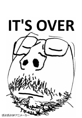 animated closed_eyes closed_mouth distorted glasses its_over poyopoyo pyokopyoko soyjak stubble subvariant:scholar tagme_poyopoyo text variant:gapejak // 279x400 // 557.4KB