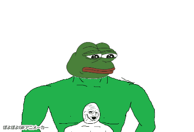 animated arm egg frog glasses open_mouth pepe poyopoyo sex soyjak stubble tonton variant:soyak // 400x273 // 161.5KB