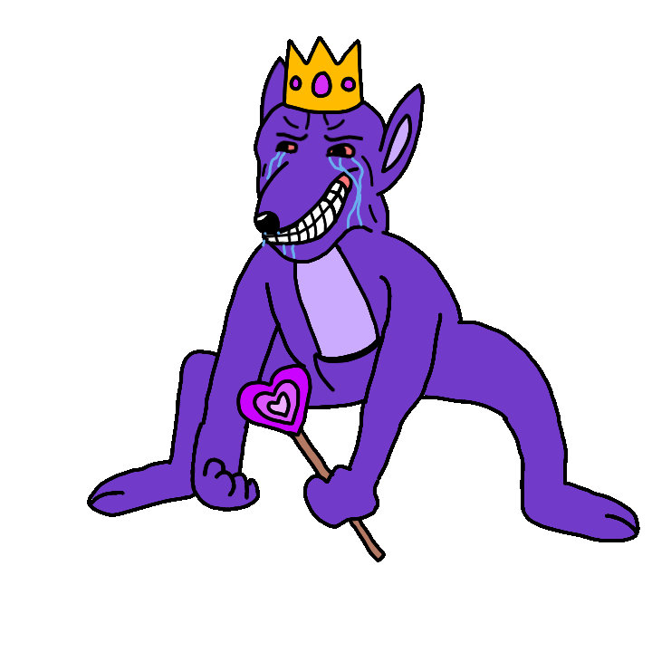angry animal bloodshot_eyes bouncelia clenched_teeth crown crying ear furry garten_of_banban heart jewel kangaroo meta:nas meta:op_took_a_photo_of_xer_fursona monkey_dance pouch purple queen_bouncelia staff // 720x720 // 106.8KB