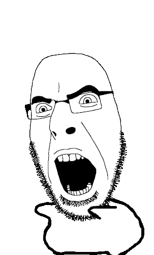 angry animated arm dance dancing_swede full_body glasses open_mouth soyjak stubble variant:cobson // 303x500 // 32.1KB