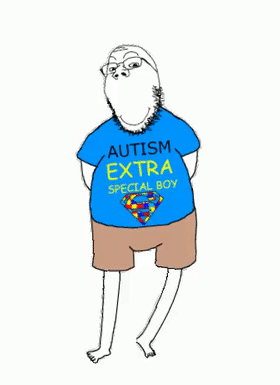 animated autism blue_shirt clothes dance hands_behind_back shorts smile special_boy superman t-shirt variant:gapejak // 280x385 // 1.3MB