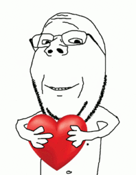 2soyjaks animated eating female femjak glasses glitch heart holding_heart holding_object open_mouth pink_hair smile soyjak stubble subvariant:wholesome_soyjak thumbnail_glitch variant:gapejak vore // 198x255 // 208.6KB