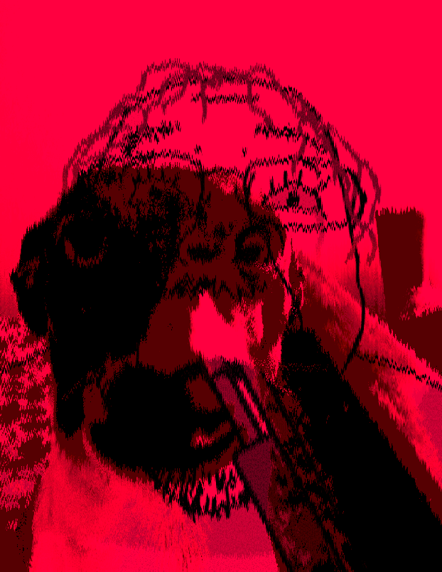 animated brain clothes dead dog glasses gore hair irl makeup open_mouth red shotgun soyjak suicide tongue tranny variant:bernd variant:dogjak // 622x805 // 407.6KB