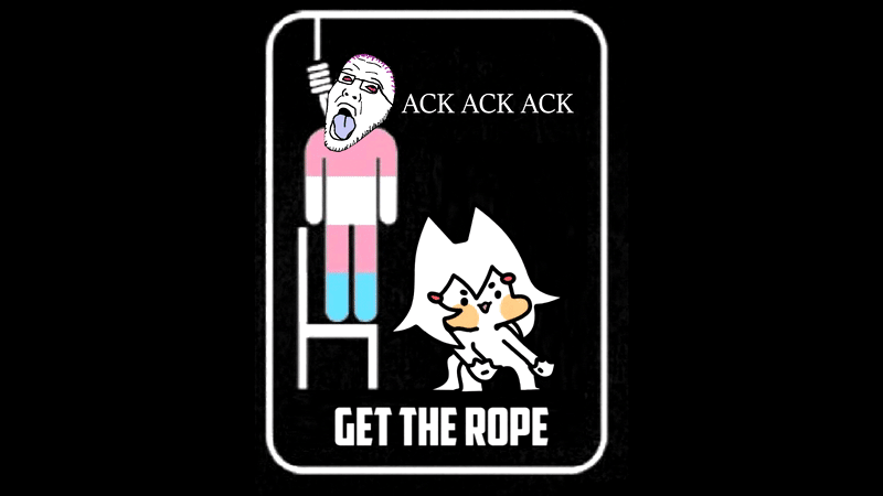 ack animated balding dead faggot glasses open_mouth rope soyjak stubble suicide tenma tongue tranny variant:jimmy_davis vtuber // 800x450 // 486.0KB