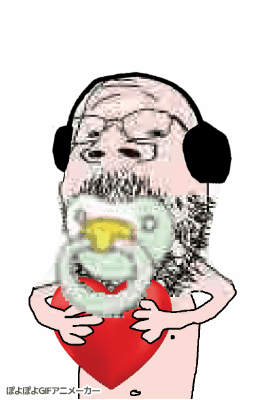 animated arm baby beard body glasses hand headphones heart holding_heart holding_object nipple pacifier poyopoyo small_eyes soy soyjak stubble variant:gapejak // 265x400 // 586.3KB