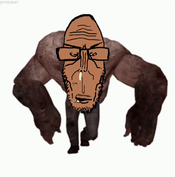 angry animated beard brown_skin crying european glasses half_open_mouth left_4_dead_(series) mutt red_eyes shitskin subvariant:euromutt tank variant:markiplier_soyjak // 600x608 // 2.2MB