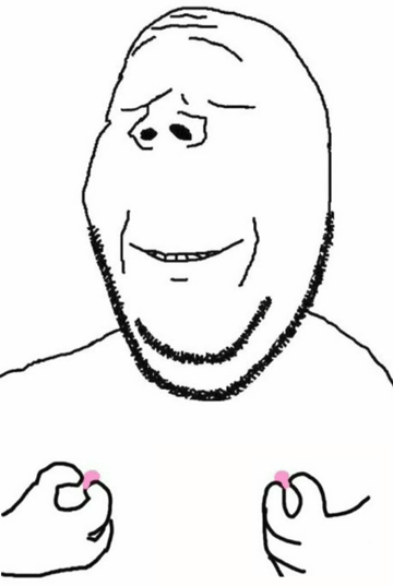 animated closed_eyes happy nipple soyjak stubble variant:cobson // 360x537 // 315.4KB