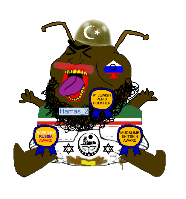 Hamas_2(namefag) animated autism award beard brown_skin bug chechenigger chechenroach chechnya crescent_and_star crying diaper helmet islam judaism kike mudslime mudslime_shitskin_award nigger nobody_looks_like_this open_mouth pisslam queen_of_spades retard russia ssh ssh-40 star_of_david subvariant:pissbaby tranny variant:meximutt // 622x666 // 319.4KB