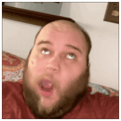 2019 3dgifmaker animated beard closed_mouth clothes ext=gif fat fat_duel glasses irl open_mouth red_tshirt schizo soyboy subvariant:fatjak_irl tshirt variant:fatjak // 250x250 // 227.3KB
