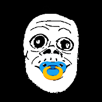 3dgifmaker animated baby deformed pacifier smile soyjak subvariant:jacobson variant:a24_slowburn_soyjak // 200x200 // 115.2KB
