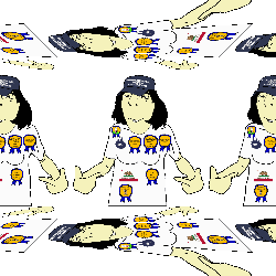 3dgifmaker animated asian clothes female glasses hair hat protokleki soyjak squint subvariant:female_cobson variant:cobson // 250x250 // 405.8KB