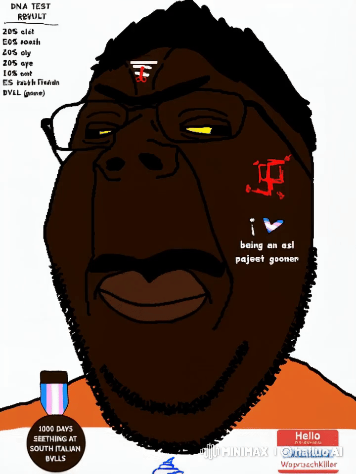 animated award awards brimstone brown_eyes brown_skin esl_pajeet_gooner ext=gif hailou_ai hair hindu india obsessed shitniggercuntfaggotmutt shitskin subhuman subvariant:gapechud talking unibrow variant:gapejak watermark // 720x960 // 4.7MB