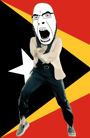 angry animated country dance flag:timor-leste gangnam_style glasses open_mouth soyjak stubble timor-leste variant:cobson // 300x460 // 503.7KB