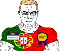 blue_eyes celebration eyes_like_the_o-o-cean flag:portugal glasses jewishautismaward78_(namefag) portugal subvariant:chudjak_front subvariant:muscular_chud trend:aryan variant:chudjak yellow_hair // 960x825 // 179.5KB