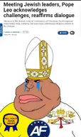 america_first brown_skin catholic catholicism crying fell_for_it_again_award groyper israel judaism pope shitskin variant:meximutt vatican // 1080x1813 // 309.5KB