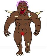 badge blood demon doom_(game) gore gross imp imp_(doom) naked neovagina pink_hair pronouns spikes tranny troon troonella variant:bernd // 689x827 // 122.6KB