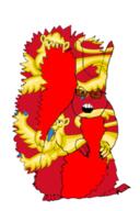 angry animal country flag full_body glasses medieval norman open_mouth soyjak squirrel stubble subvariant:feralsquirrel tail united_kingdom variant:feraljak // 416x622 // 162.7KB
