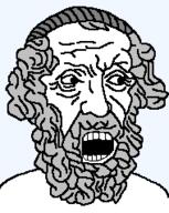 beard grey_hair hair homer_(poet) open_mouth soyjak variant:unknown // 190x239 // 3.8KB