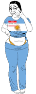 argentina argentinian_chud_(user) circle_glasses fat fatass female hello_my_name_is_(sticker) long_hair meta:namefags panties pawg series:pawgqueen subvariant:female_chudjak sun thunder_thighs variant:chudjak voluptuous // 772x1999 // 109.5KB