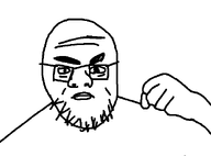 fist glasses punching smile soyboy stubble variant:punchjak wrinkles // 596x440 // 4.2KB
