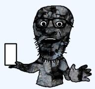 coal coal_skin eyebrows glasses holding_object holding_phone looking_at_you open_mouth stubble variant:huippee variant:unknown // 257x241 // 47.2KB