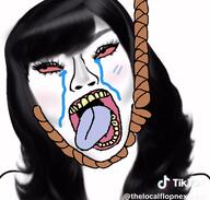 ack crying hanging makeup noose red_eyes subvariant:troonjak suicide tongue_out tranny trans_flag variant:bernd wig // 525x501 // 235.8KB