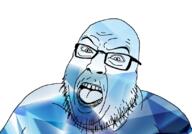 angry fat gem glasses mustache open_mouth soyjak stubble variant:hilbert_soyjak // 812x567 // 243.8KB