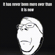 360 animated frown glasses its_over series:spinnerz! soyjak spinning stubble subvariant:wholesome_soyjak text variant:gapejak // 240x258 // 189.0KB