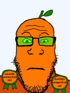 award closed_mouth food froot frootniversary fruit glasses leaf neutral orange orange_(fruit) orange_skin plant stubble subvariant:neutralplier text transparent transparent_background variant:markiplier_soyjak // 600x800 // 37.3KB