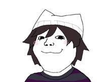 :3 belarus blush brown_hair cat_ear clothes female hat subvariant:shoyta variant:gapejak // 1012x861 // 23.2KB