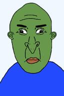 blue_shirt clothes green_skin pepe_the_frog red_lips subvariant:vlodpedo variant:unknown variant:vlodson // 800x1200 // 32.2KB