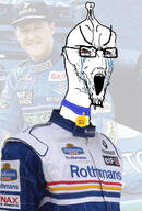 benetton benetton_ford brainlet choker clothes crying damon_hill driver formula_one michael_schumacher racing rent_free rothmans rothmans_williams_renault seething suit variant:soyak // 813x1200 // 373.9KB